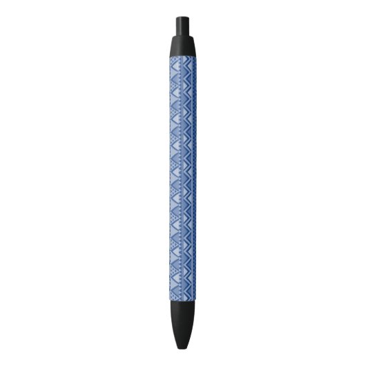 Eenvoudige Tribal Art Patroon Blauw Zwarte Inkt Pen (Voorkant Verticaal)