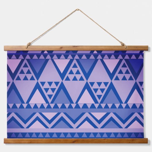 Eenvoudige Tribal Art Patroon Violet Hangend Wandkleed (Voorkant)