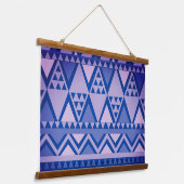 Eenvoudige Tribal Art Patroon Violet Hangend Wandkleed (Gebogen)