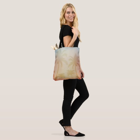 Eenvoudige Tropische achtergrond | Canvas tas (Op model)