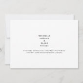 Eenvoudige Tropische bruiloft van Initialen sparen Save The Date (Achterkant)