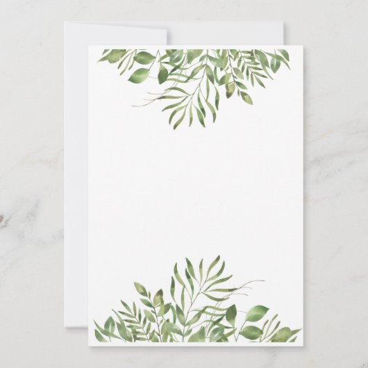 Eenvoudige Tropische Foliage Aankondiging (Achterkant)