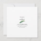 Eenvoudige Tropische Foliage bespaart het datumvie Save The Date (Achterkant)