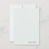 Eenvoudige Tropische Greenery Custom Seafoam Bedankkaart (Achterkant)