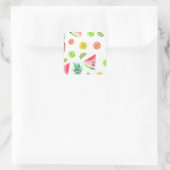 Eenvoudige Tropische Nail Art Vierkante Sticker (Tas)