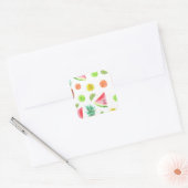 Eenvoudige Tropische Nail Art Vierkante Sticker (Envelop)