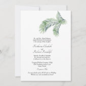 Eenvoudige tropische palm One Venue Wedding Websit Kaart (Voorkant)