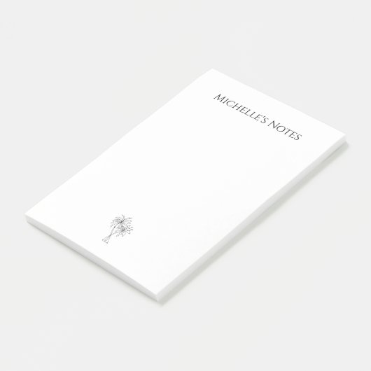 Eenvoudige Tropische Palmbomen Hand getrokken illu Post-it® Notes (Schuin)