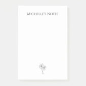 Eenvoudige Tropische Palmbomen Hand getrokken illu Post-it® Notes (Voorkant)