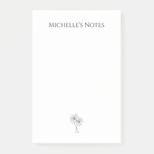 Eenvoudige Tropische Palmbomen Hand getrokken illu Post-it® Notes (Voorkant)