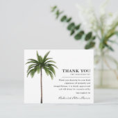 Eenvoudige tropische palmboom | Begrafenis Bedankkaart (Staand voorkant)