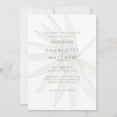 Eenvoudige tropische stam Seafoam bruiloft uitnodi Kaart (Voorkant)