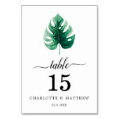 Eenvoudige tropische Waterverf botanische groene b Kaart (Achterkant)