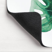 Eenvoudige Tropische Waterverf Groene Leaf Muismat (Hoek)