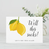 Eenvoudige Trouw Citroenen Wijzig de Datum Uitgest Kaart (Staand voorkant)