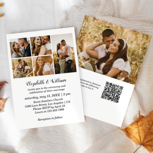 Eenvoudige Trouw Uitnodiging Met QR Code