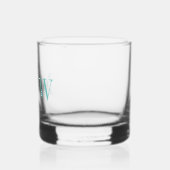 Eenvoudige Trouwdag 2 Initiele Monogram VS Doe-het Whisky Glas (Links)