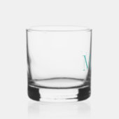 Eenvoudige Trouwdag 2 Initiele Monogram VS Doe-het Whisky Glas (Rechts)