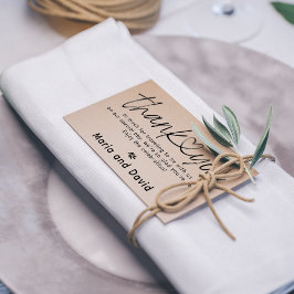 Eenvoudige trouwdag bedankje rubberstempel