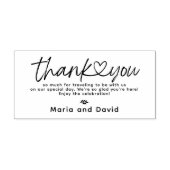 Eenvoudige trouwdag bedankje rubberstempel (Afrduk)