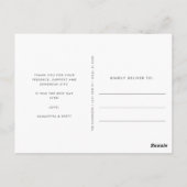 Eenvoudige trouwdag foto dank u Briefkaarten (Achterkant)