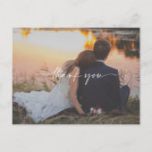 Eenvoudige trouwdag foto dank u Briefkaarten (Voorkant)