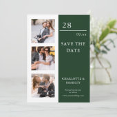 Eenvoudige Trouwdag Save The Date Foto Afbeelding (Staand voorkant)