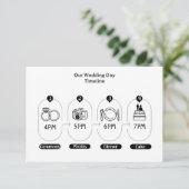Eenvoudige Trouwdag Tijdlijn Behuizing Kaart (Staand voorkant)