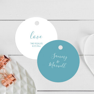 Eenvoudige trouwfeest favorietlabels voor op het s bedankjes labels