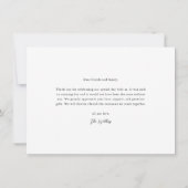 Eenvoudige trouwfoto bedankkaart (Achterkant)