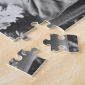 Eenvoudige trouwfoto pasgetrouwd koppel  legpuzzel (Zijkant)