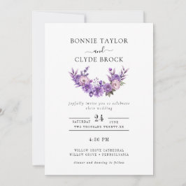 Eenvoudige Trouwkaart met Delicate Bloemkunst Save The Date