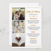 Eenvoudige trouwmenu met afbeeldingen kaart (Voorkant / Achterkant)