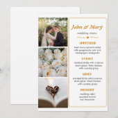 Eenvoudige trouwmenu's met foto's kaart (Voorkant / Achterkant)