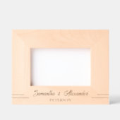 Eenvoudige trouwnaam gegraveerd houten frame (Voorkant)