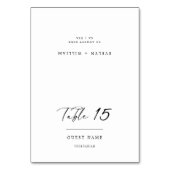 Eenvoudige trouwplaatskaart met menu & maaltijdkeu kaart (Voorkant)