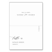 Eenvoudige trouwplaatskaarten met maaltijdkeuze kaart (Voorkant)