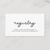 Eenvoudige trouwregisterkaart informatiekaartje (Voorkant)