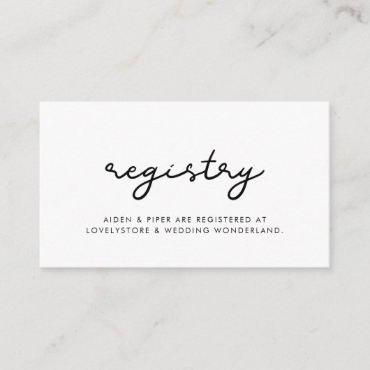 Eenvoudige trouwregisterkaart informatiekaartje (Voorkant)