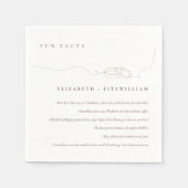 Eenvoudige trouwringen | Blush roze leuke feiten Servet (Voorkant)
