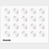 Eenvoudige Trouwsticker | net getrouwd Vierkante Sticker (Vel)