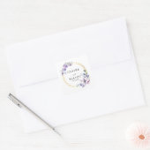 Eenvoudige Trouwsticker | net getrouwd Vierkante Sticker (Envelop)