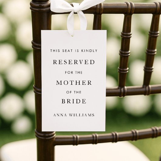 Eenvoudige Trouwstoel label, Zitplaats label, Zitp Kaart