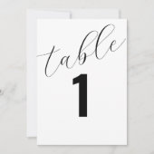 Eenvoudige Trouwtafel Aantal Zitkaarten Kaarten (Voorkant)