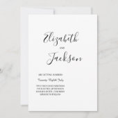 Eenvoudige trouwuitnodiging kaart (Voorkant)