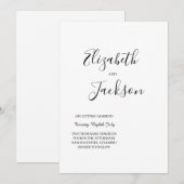 Eenvoudige trouwuitnodiging kaart (Voorkant / Achterkant)