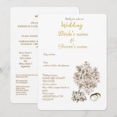 eenvoudige trouwuitnodiging save the date (Voorkant / Achterkant)