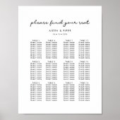 Eenvoudige trouwzitplaats poster (Voorkant)