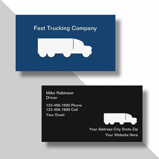 Eenvoudige Trucking Logo Budget Visitekaartjes