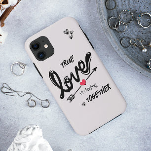 Eenvoudige True Love Tekst iPhone Case